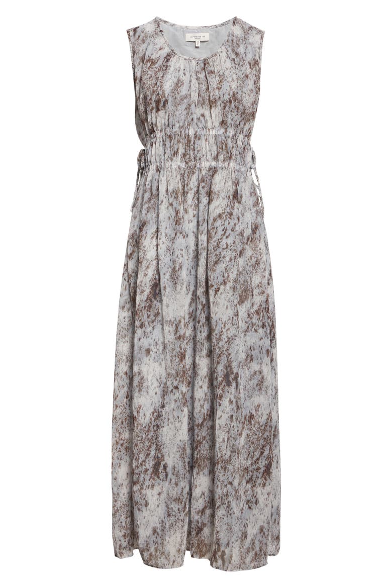 Speckled Glaze Print Sleeveless Georgette Maxi Dress, Alternate, color, BROWN/ PEARL MULTI