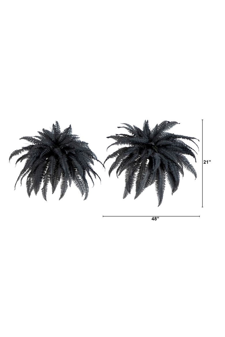 48-in Artificial Halloween Black Boston Fern - Set of 2, Alternate, color, Black