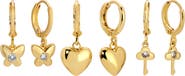 EYE CANDY LOS ANGELES Set of 3 Assorted Drop Huggie Hoop Earrings