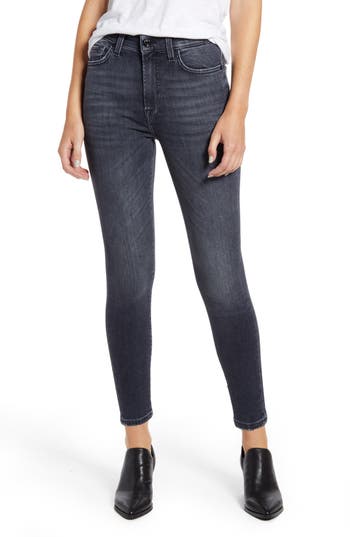 7 For All Mankind High Waist Ankle Skinny Jeans