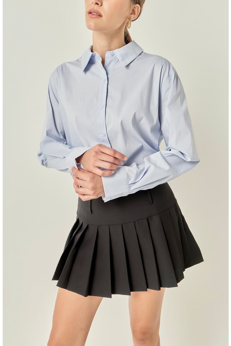 Stretch Cotton Shirt, Alternate, color, POWDER BLUE