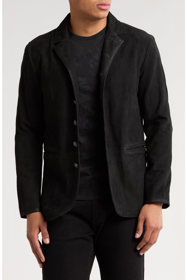 Ward Suede Jacket, Main, color, BLACK