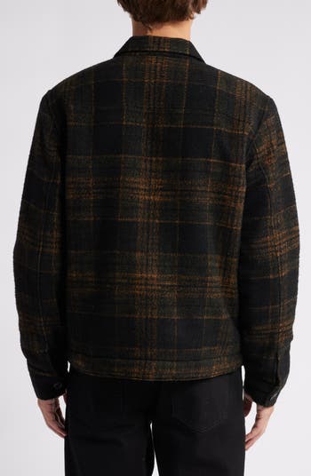 Bauhaus Plaid Fleece Lined Flannel Zip Jacket