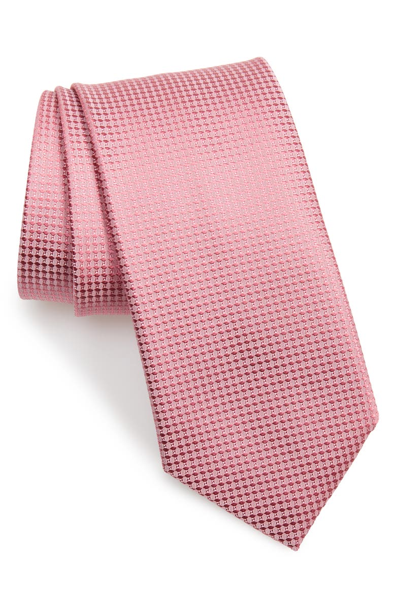 BOSS Geometric Silk Tie, Main, color, 
