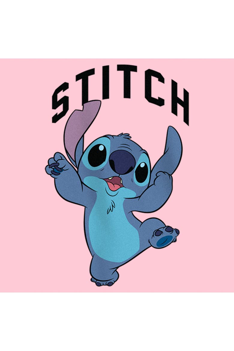 Girls' Jumping Stitch Graphic Tee, Alternate, color, Light Pink