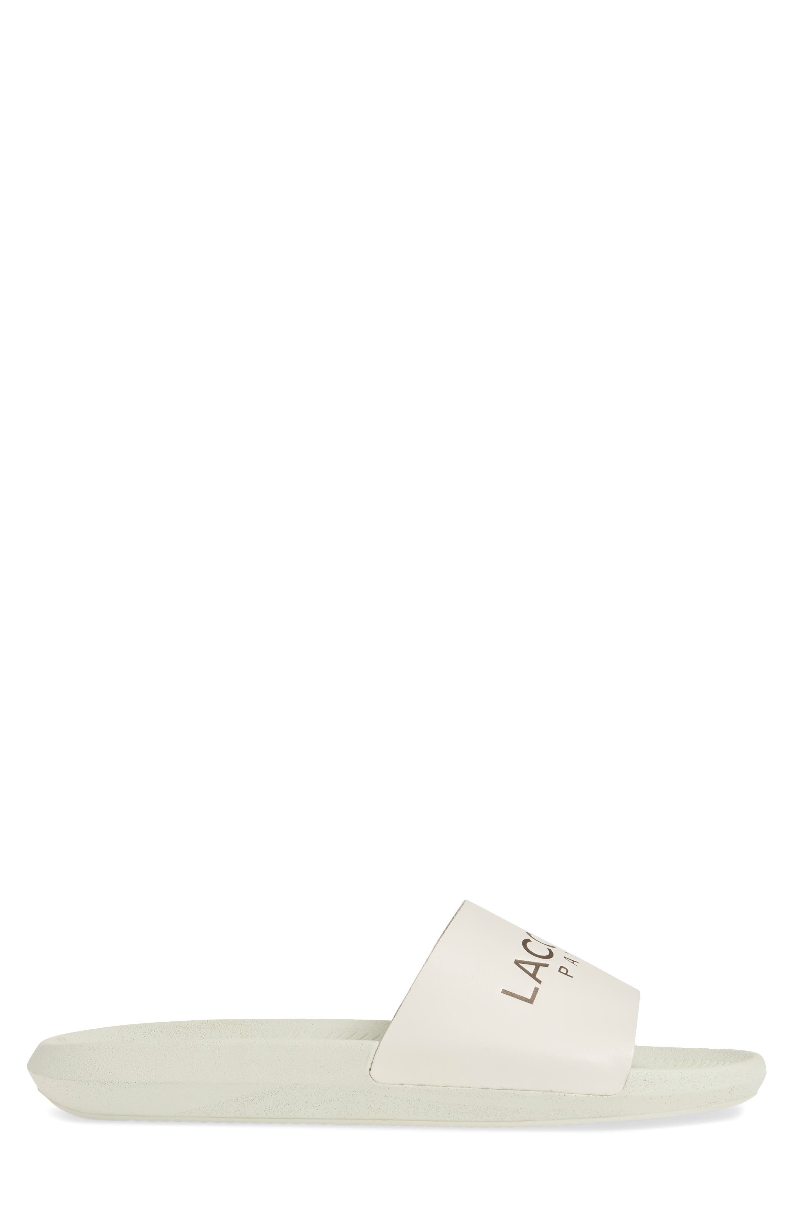 Croco Slide Sandal, Alternate, color, OFF WHITE/ GOLD
