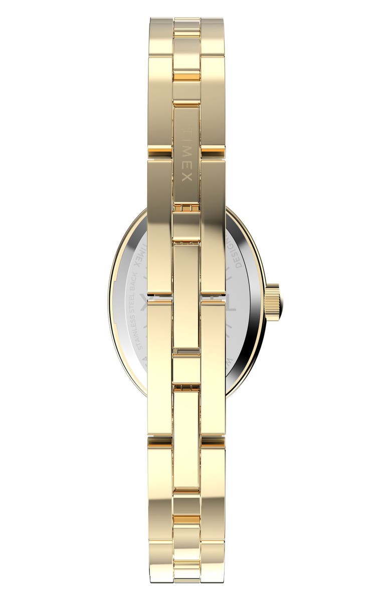 Timex<sup>®</sup> Cavatina Oval Bracelet Watch, 19mm, Alternate, color, White