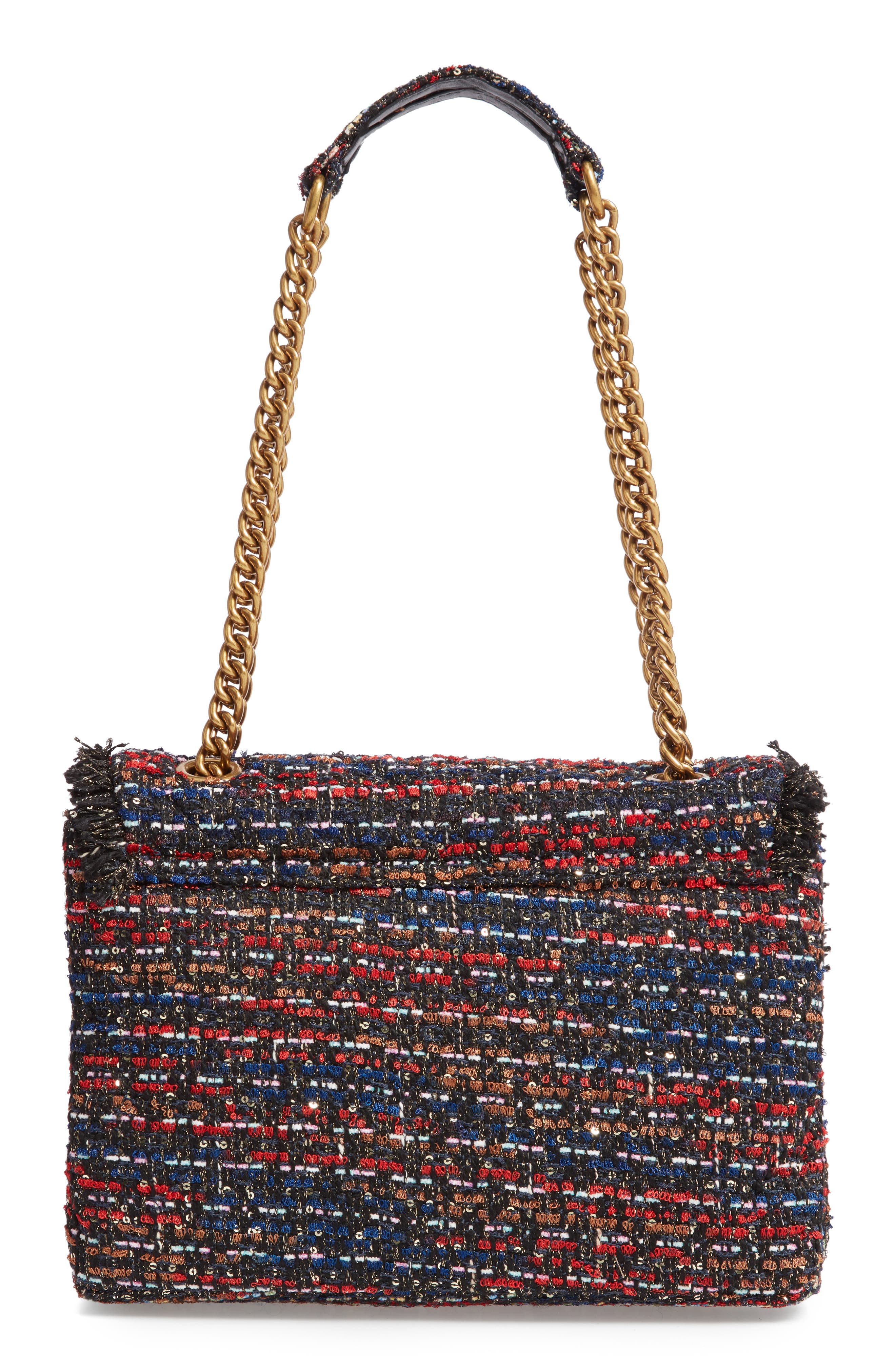 Large Kensington Tweed Shoulder Bag, Alternate, color, RED COMB