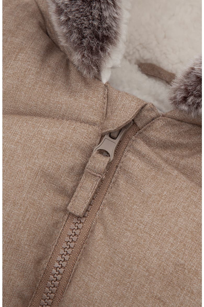 Cozy Fleece Lined Warm Winter Coat with Hood, Alternate, color, Warm Beige