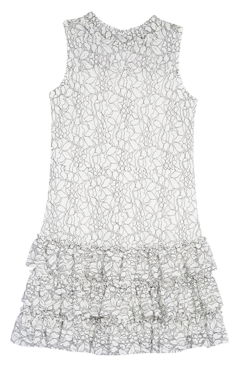 Ava & Yelly Kids' Lace Ruffle Dress, Main, color, 
