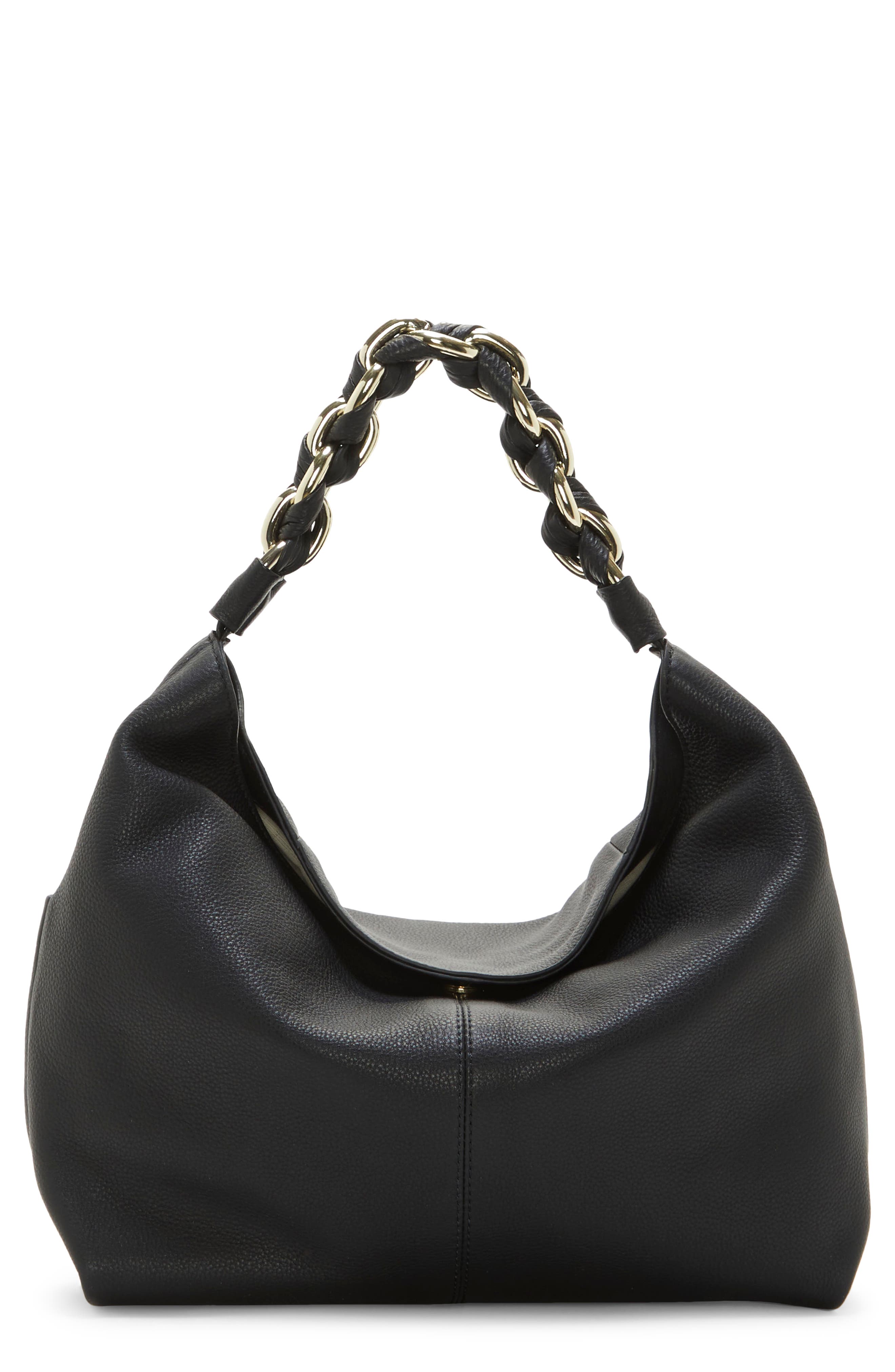 Vince Camuto Lyona Leather Hobo Bag, Main, color, 