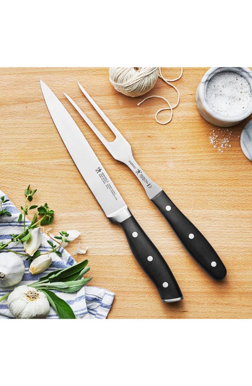 Henckels Cutlery Forged Accent Carving Knife 2-piece Set In Silver