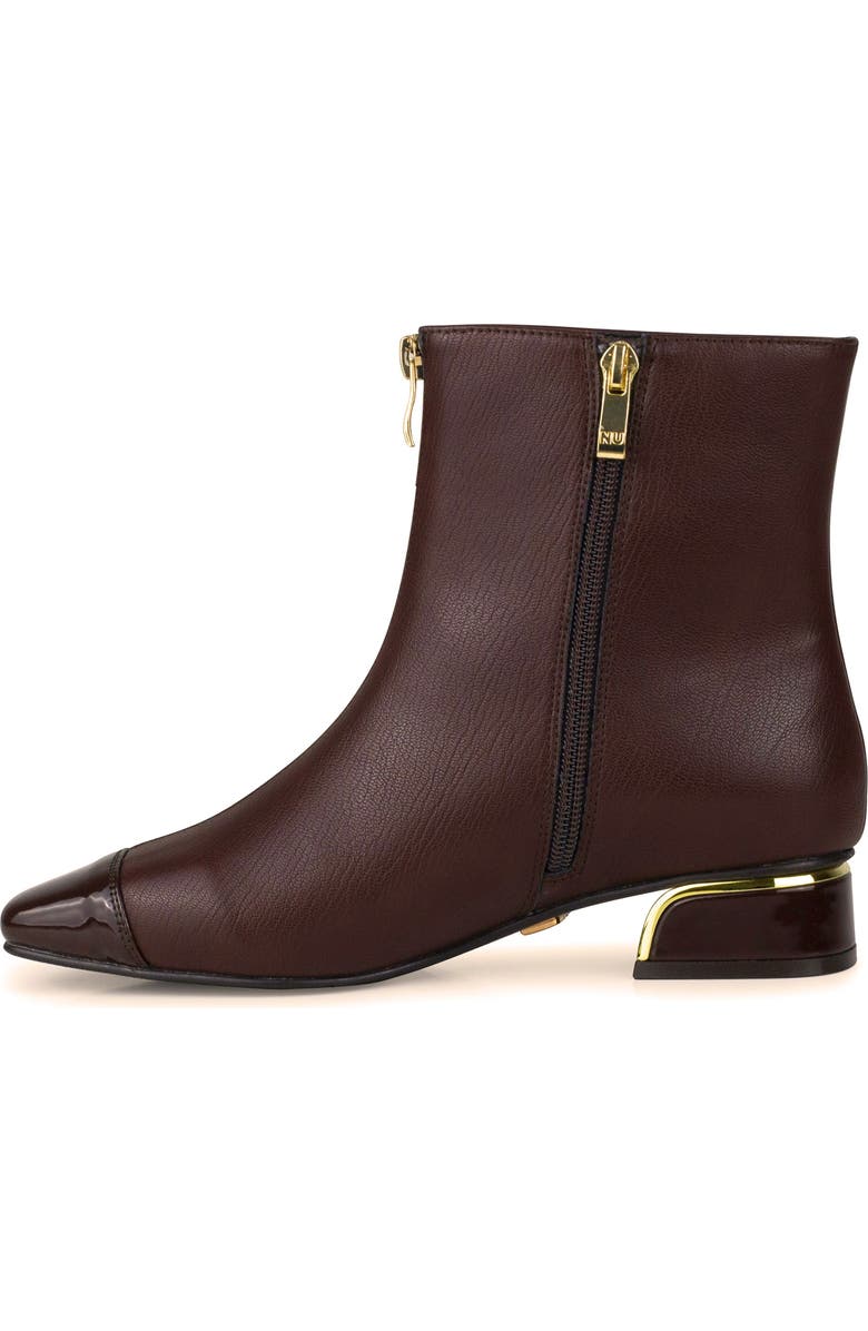 NINETY UNION Elite Zip Block Heel Bootie, Alternate, color, Brown