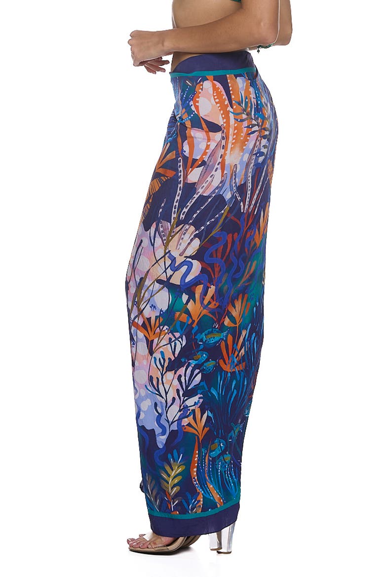 Pareo Convertible Midi Cover-Up Dress, Alternate, color, NAVY
