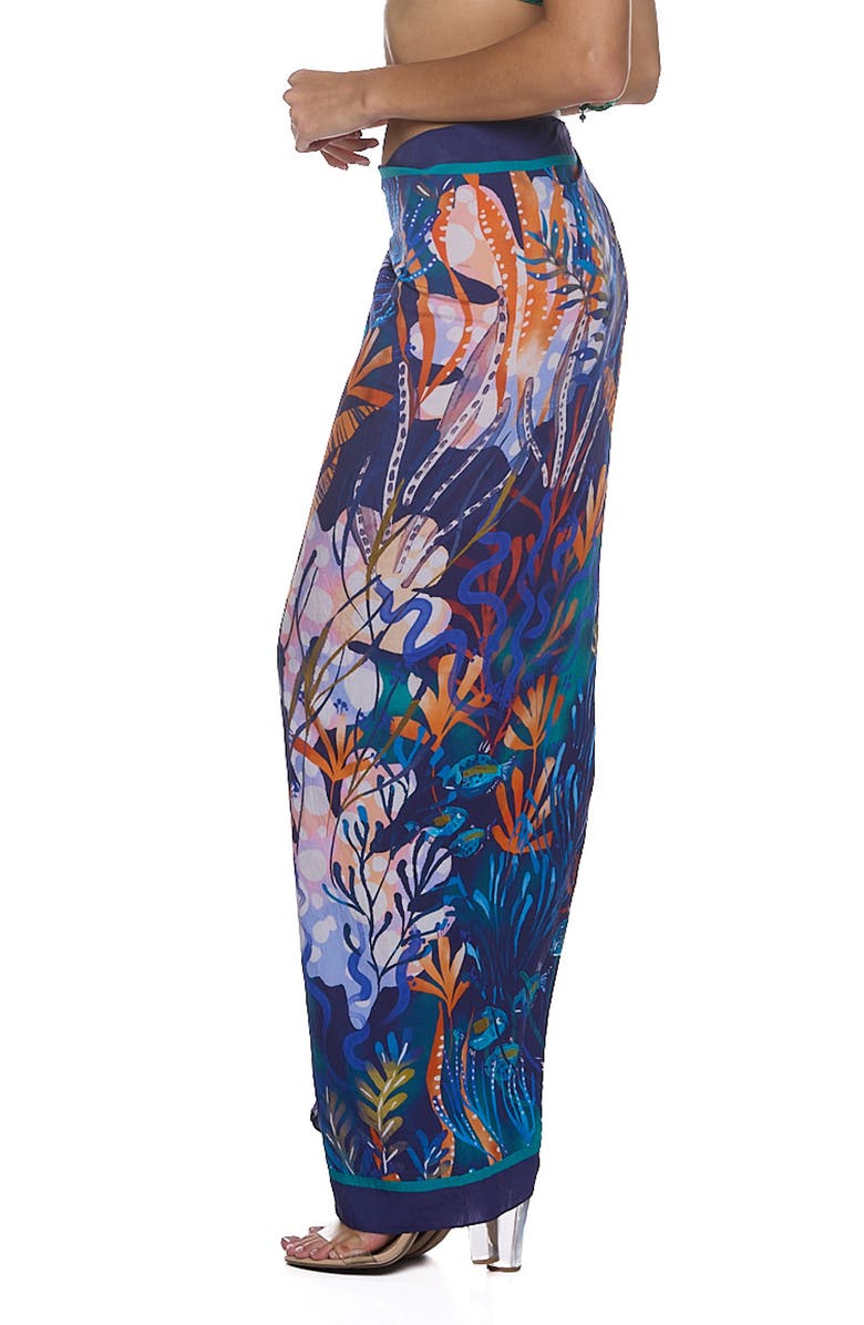 RANEES Pareo Convertible Midi Cover-Up Dress, Alternate, color, Navy