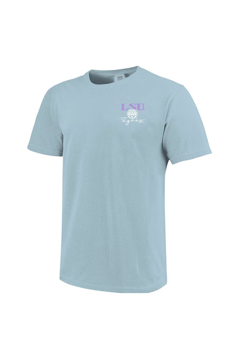 Women's Light Blue LSU Tigers Americana Mascot Comfort Colors T-Shirt, Alternate, color, Light Blue