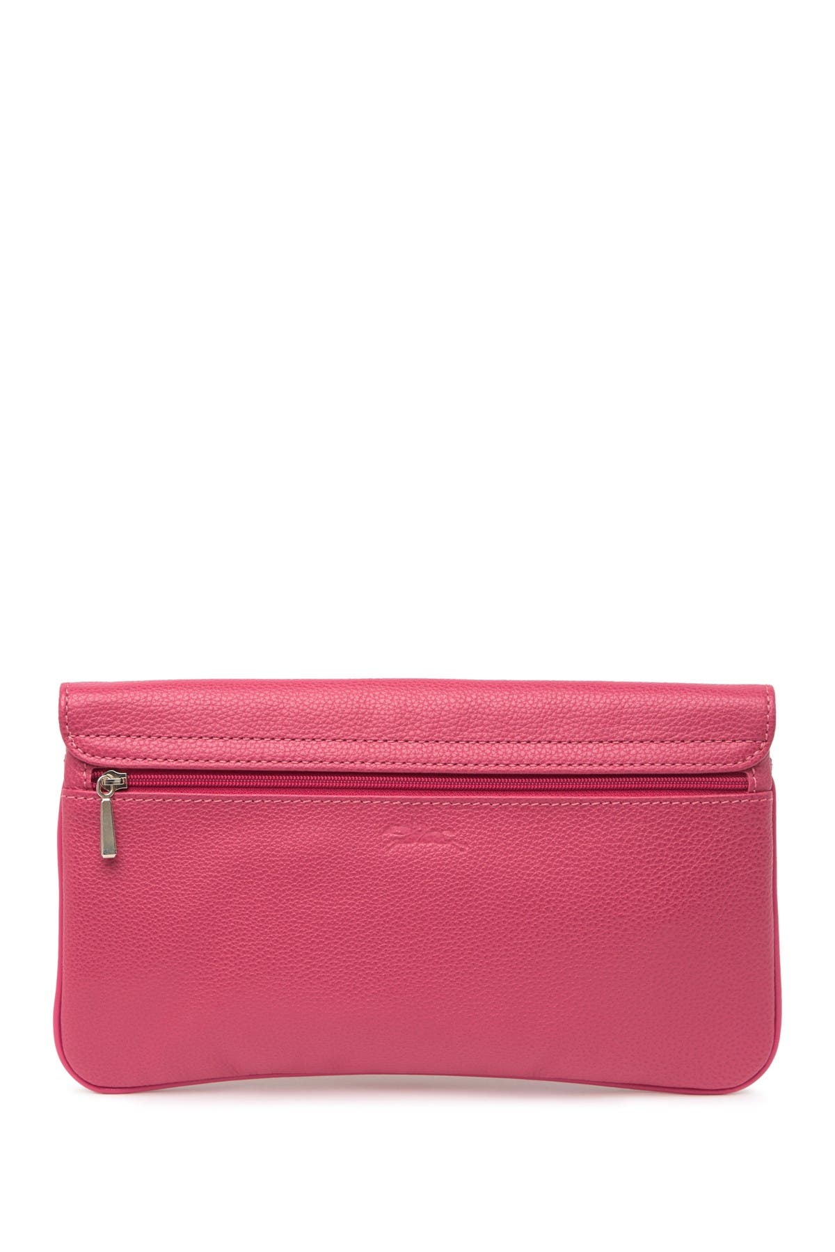Longchamp Le Foulonne Leather Travel Clutch, Alternate, color, Pink