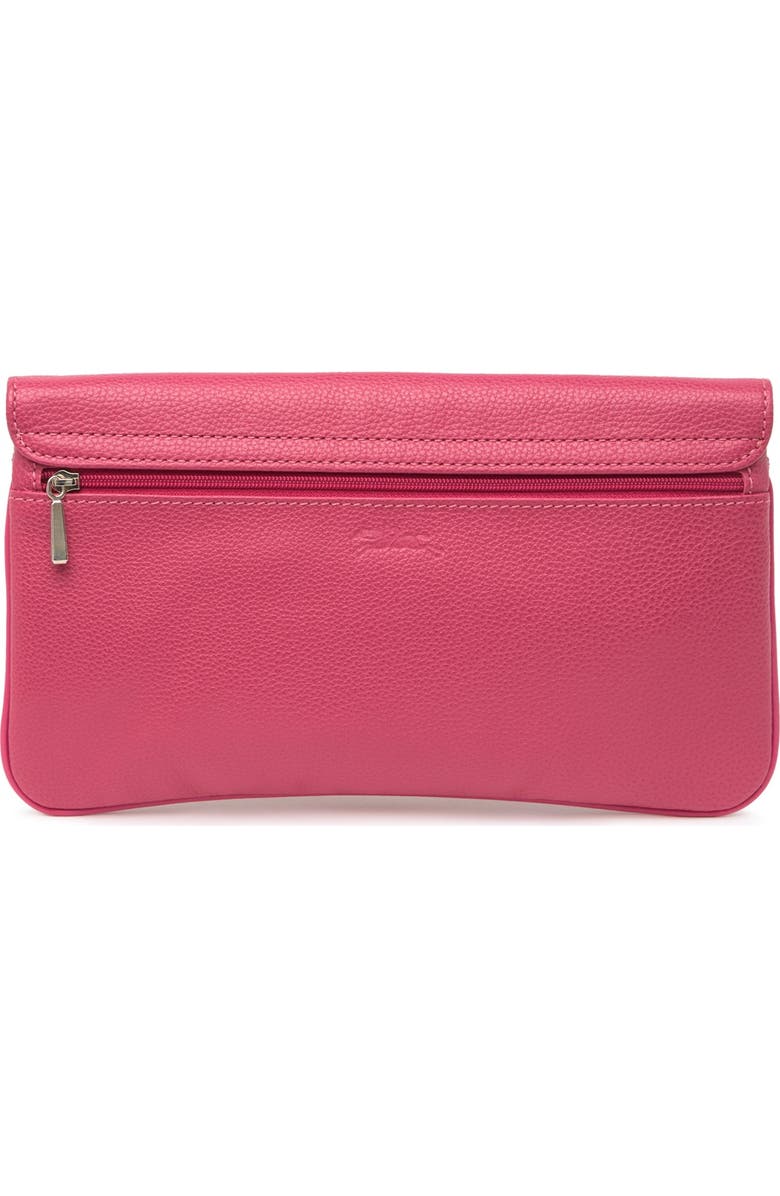 Longchamp Le Foulonne Leather Travel Clutch, Alternate, color, Pink
