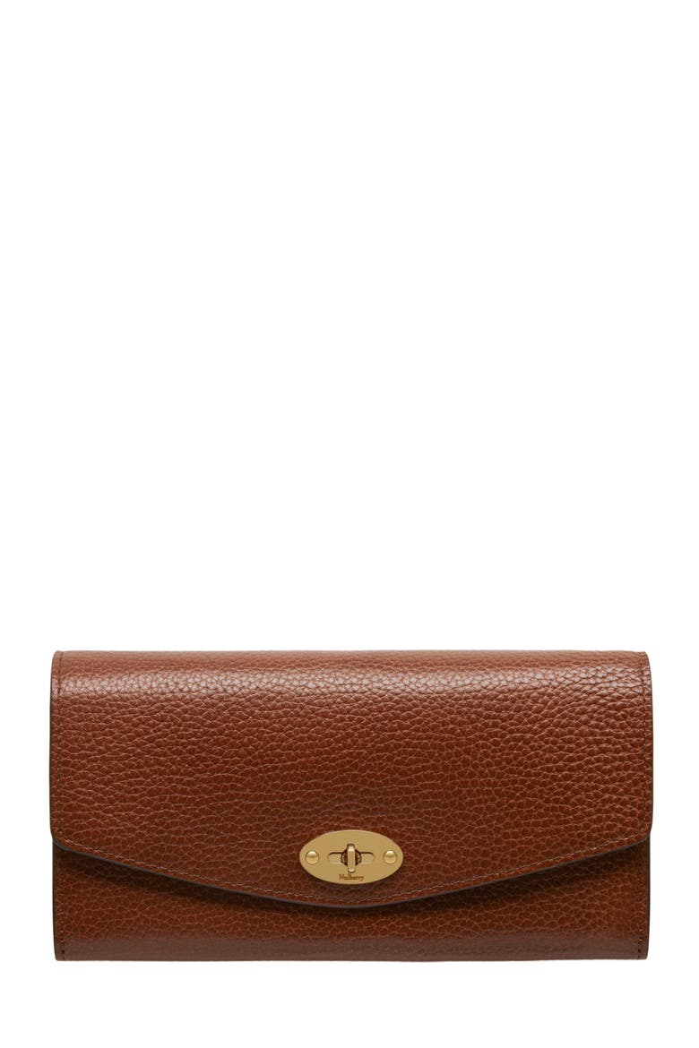 Darley Leather Continental Wallet, Main, color, Oak