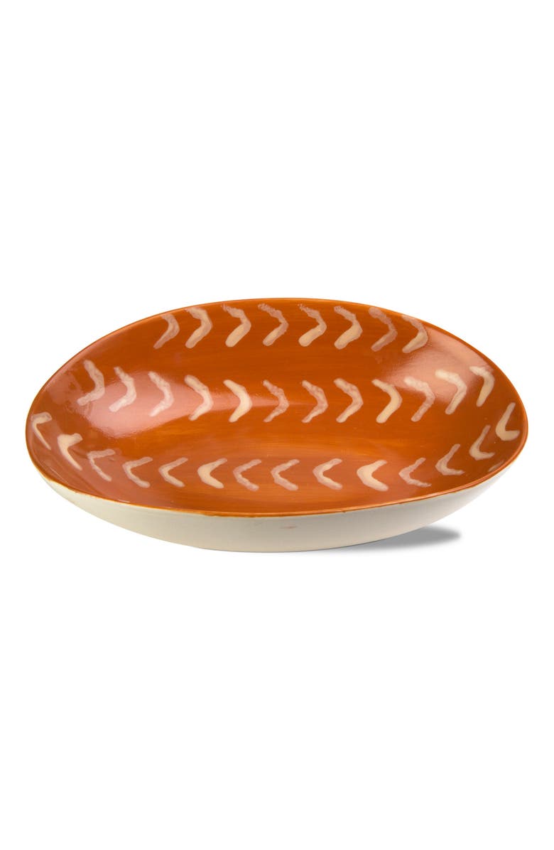 tag Endls Large Summer Decor Serving Bowl Burnt Sienna Ceramic, Main, color, Orange