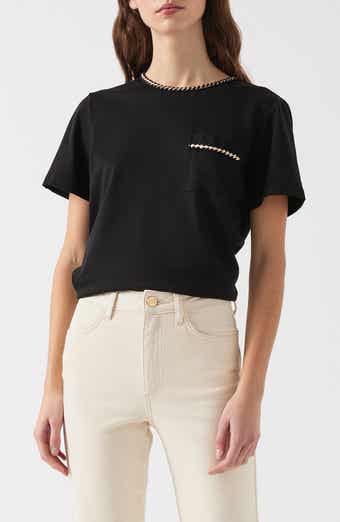 Vita Braided Trim Cotton T-Shirt