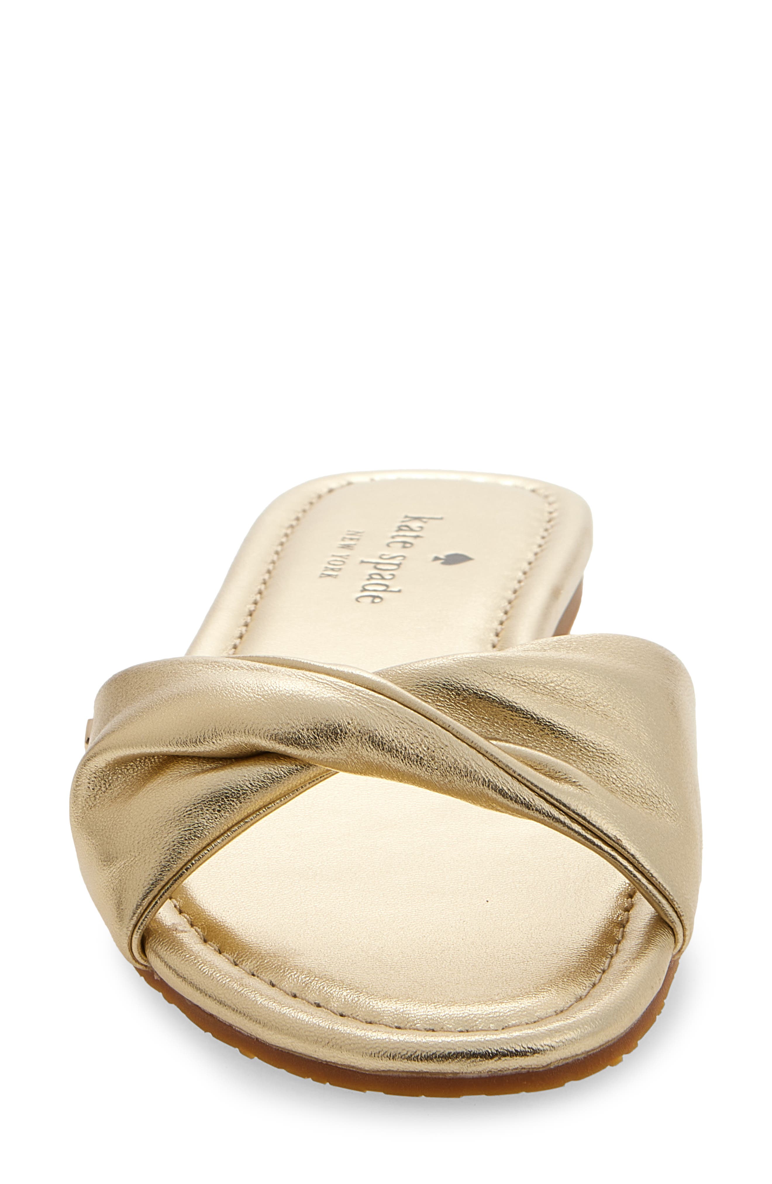 miley slide sandal, Alternate, color, PALE GOLD