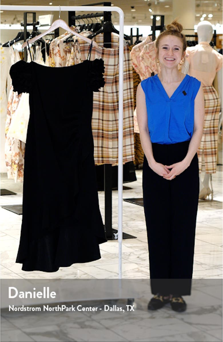 Pleated Ruffle Off the Shoulder Midi Dress, sales video thumbnail