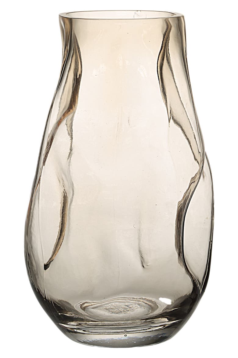 Tawny Decorative Glass Vase, Main, color, BEIGE