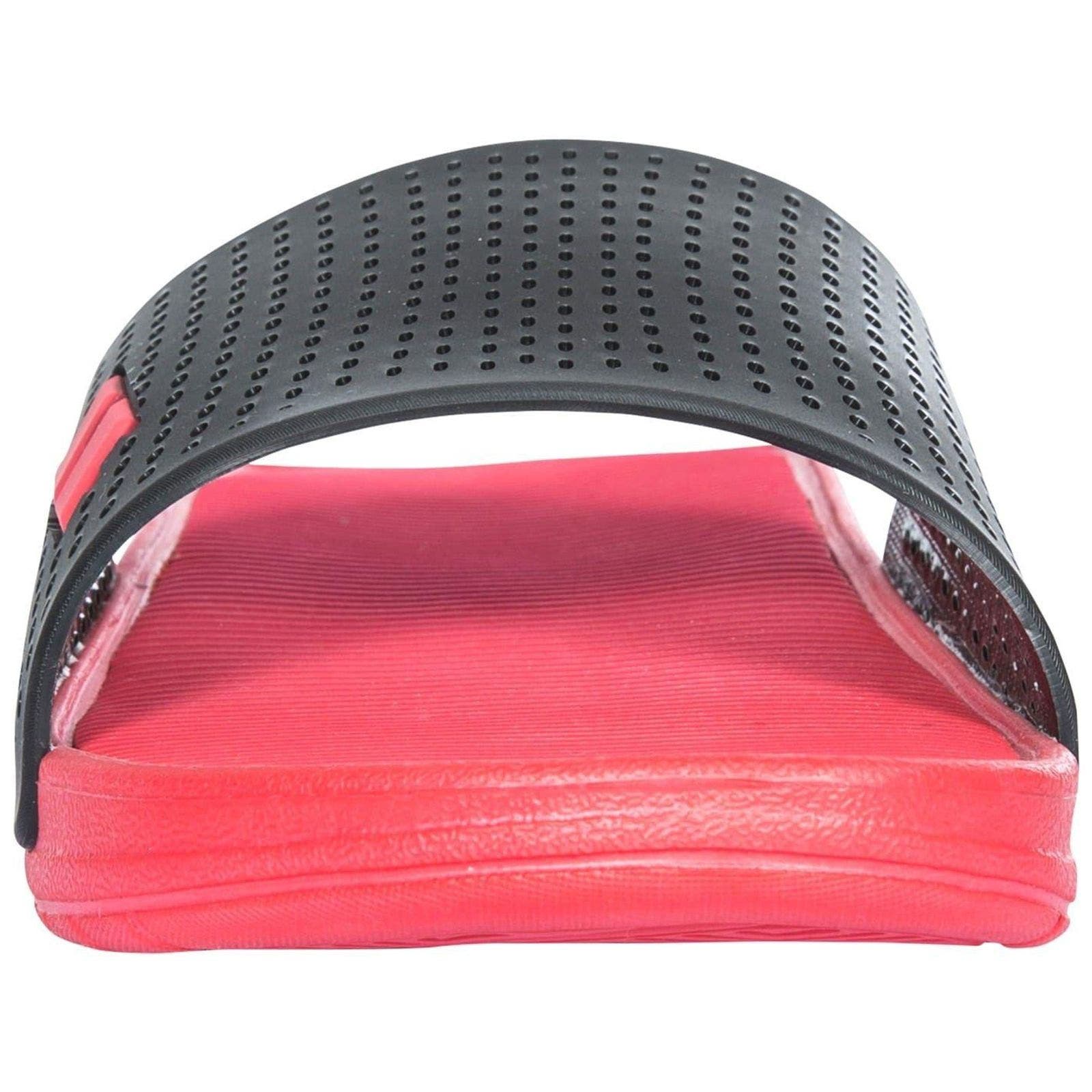 Cusp Perforated Flatform Sliders, Alternate, color, Black