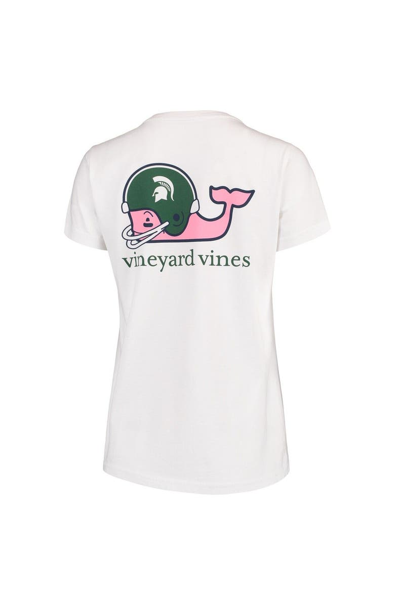 vineyard vines Women's Vineyard Vines White Michigan State Spartans Pocket T-Shirt, Alternate, color, 