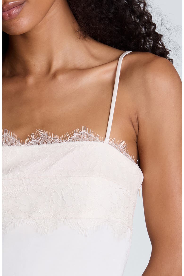 Lace Trim Slip Minidress, Alternate, color, OYSTER