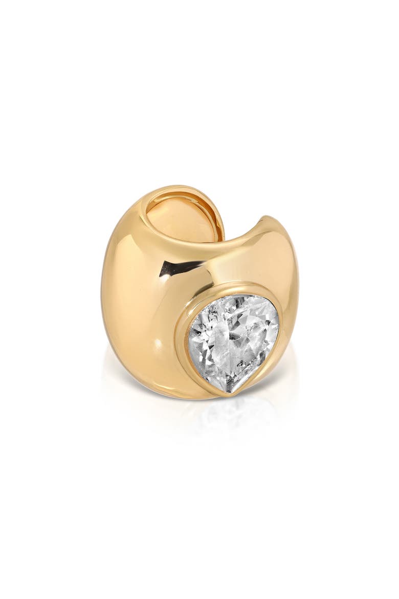 Brilliant Sparkle Single Ear Cuff, Main, color, GOLD
