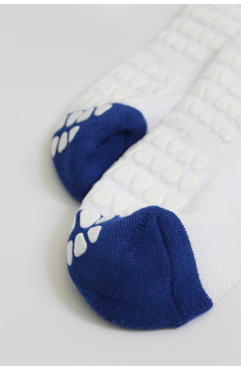 Fraise Cobalt Dipped Crew Grip Socks, Alternate, color, Cobalt