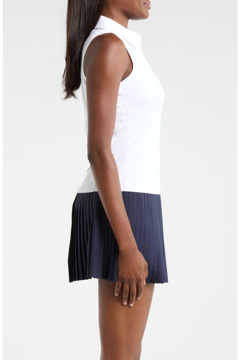 Cloud Club Sleeveless Polo Top, Alternate, color, BRILLIANT WHITE