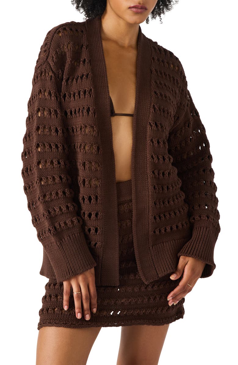 Steve Madden Open Stitch Cardigan, Main, color,