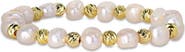 DELMAR Cultured Pearl Beaded Stretch Bracelet