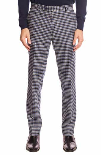 PAISLEY & GRAY Downing Slim Fit Flat Front Houndstooth Dress Pants