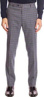 PAISLEY & GRAY Downing Slim Fit Flat Front Houndstooth Dress Pants