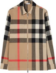 Burberry Check Wool Cotton Overshirt