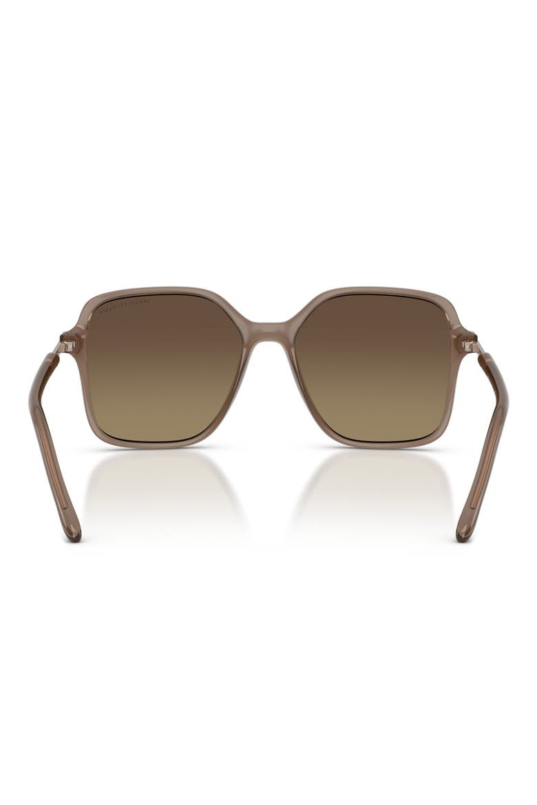 53mm Gradient Polarized Butterfly Sunglasses, Alternate, color, OPAL BROWN / YELLOW POLAR