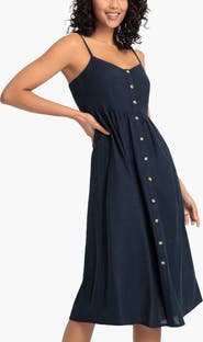 LASCANA Women's Button Up Panel Dress
