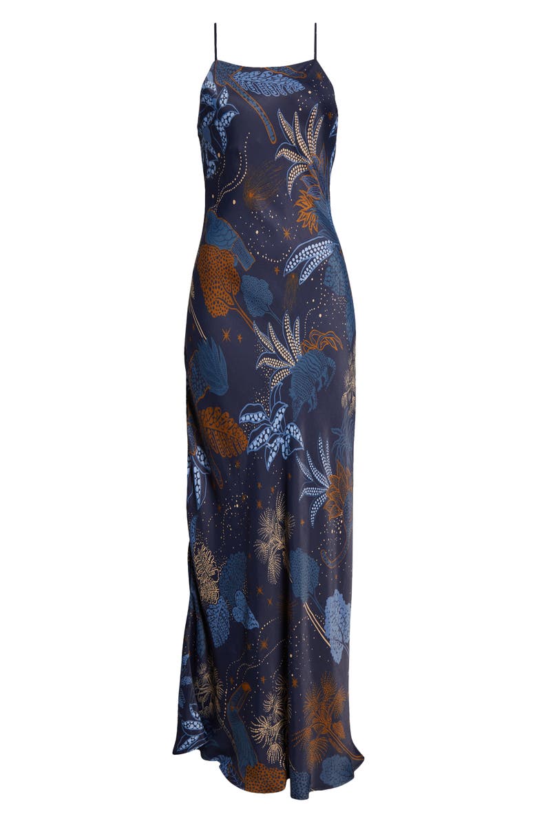 FARM Rio Night Jungle Bias Cut Maxi Slipdres, Alternate, color, 