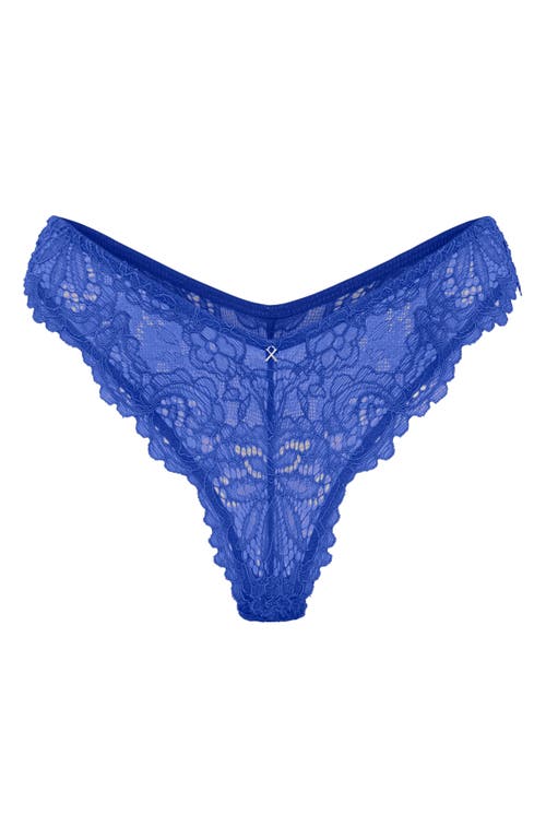 Savage X Fenty Romantic Corded Lace Brazilian Panties In Blue