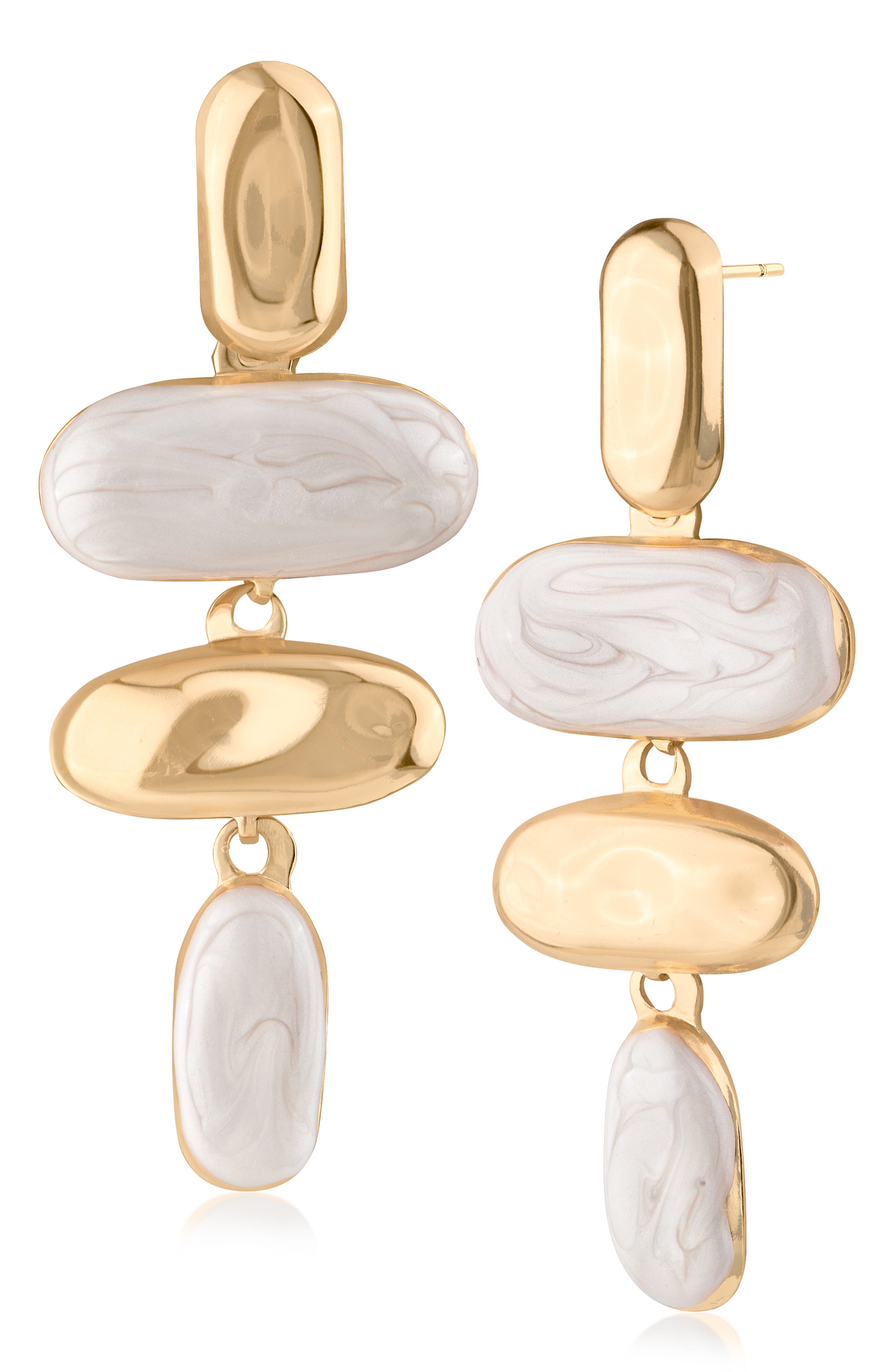 Sculptural Resin Statement Drop Earrings