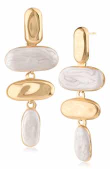 Sculptural Resin Statement Drop Earrings