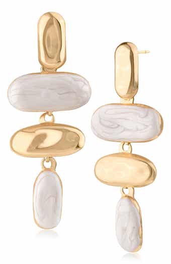 Sculptural Resin Statement Drop Earrings