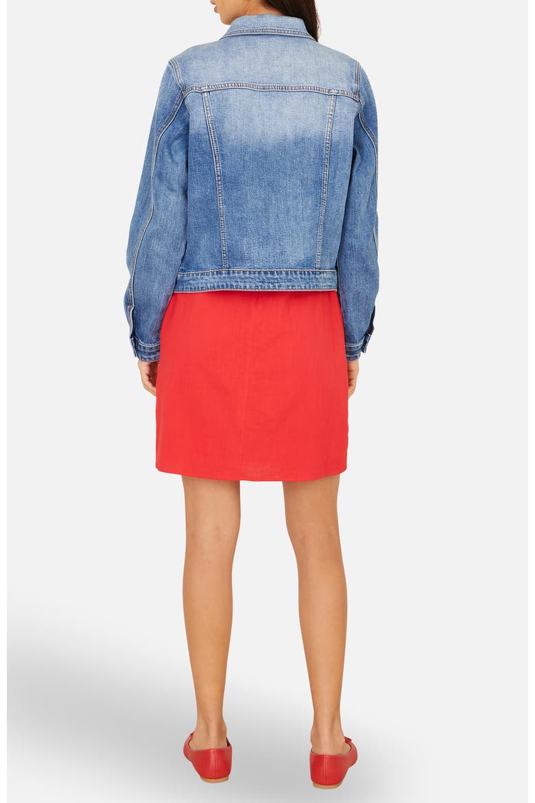 Stretch Washed Denim Jacket, Alternate, color, Blue