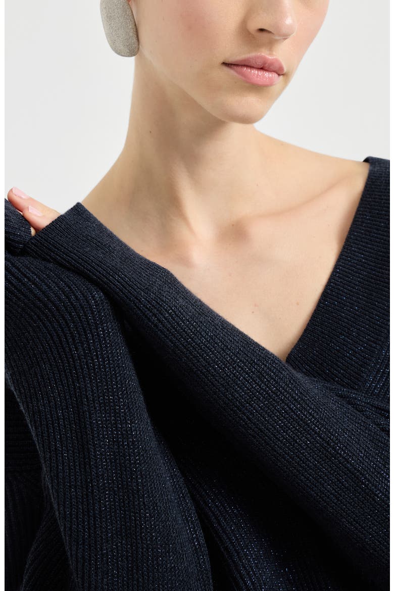 Sparkling cashmere sweater, Alternate, color, Blue