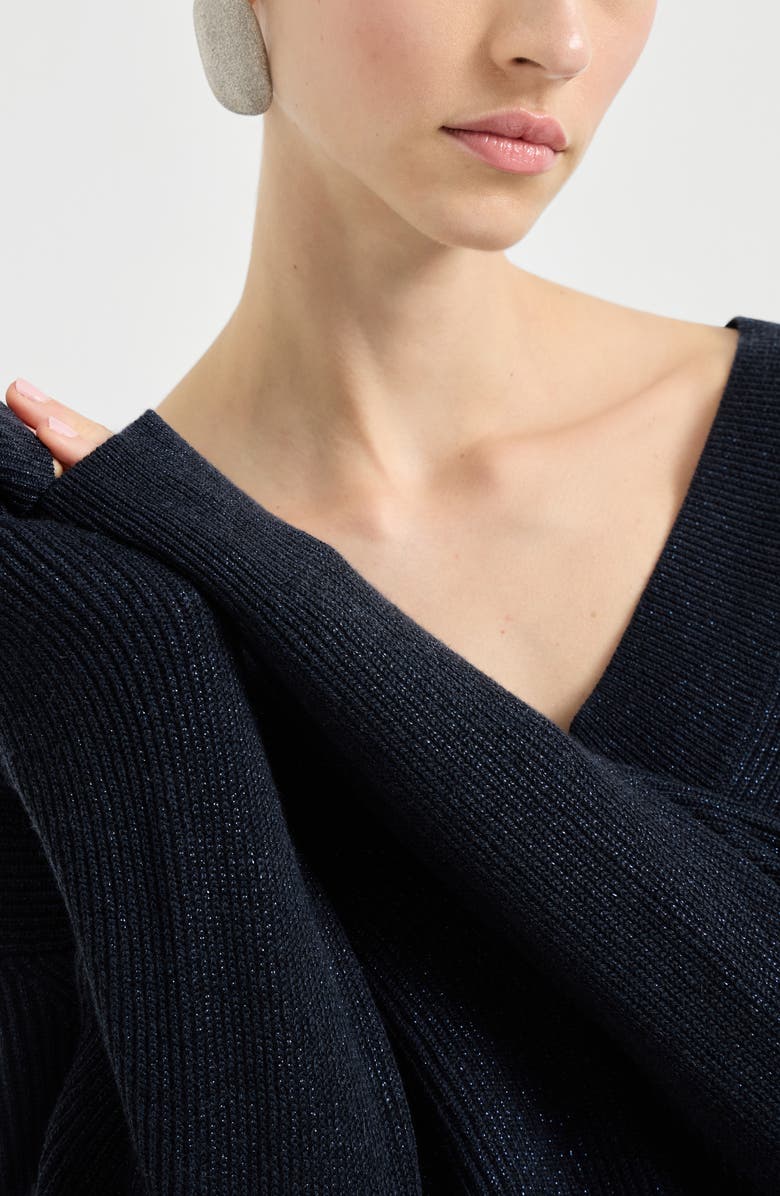 Brunello Cucinelli Sparkling cashmere sweater, Alternate, color, Blue