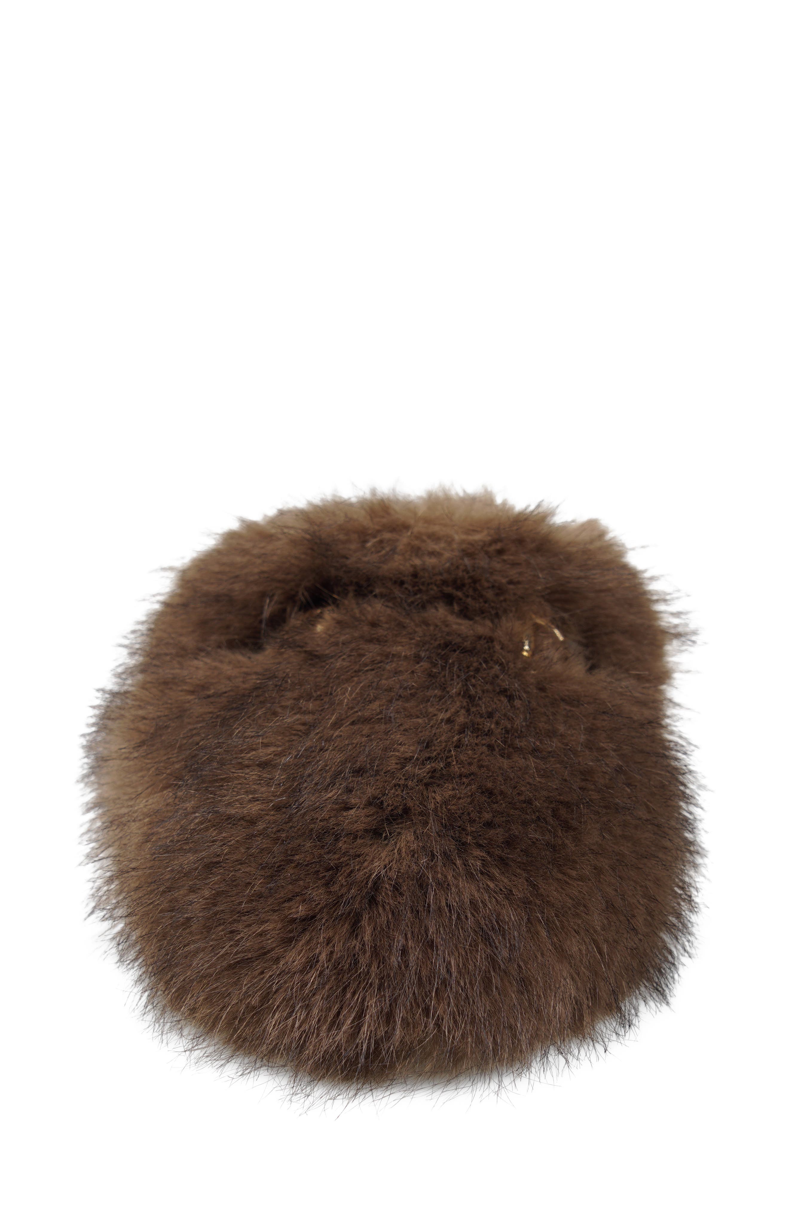 Shera Faux Fur Slipper, Alternate, color, BROWN FAUX